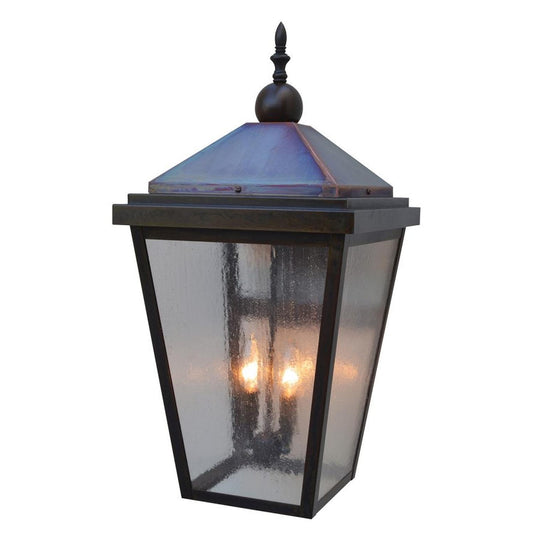 12″ Lancaster Wall Mount - LAB-12CS-BZ/RC - Bronze with Raw Copper Accents by Arroyo Craftsman