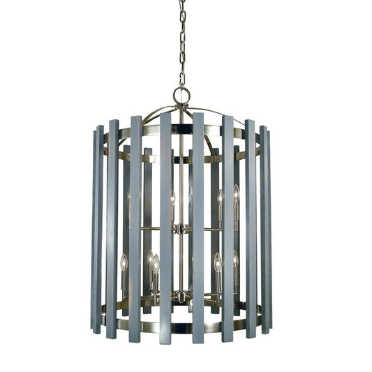 12-Light Arcadia Foyer Chandelier - 5128 PN by Framburg