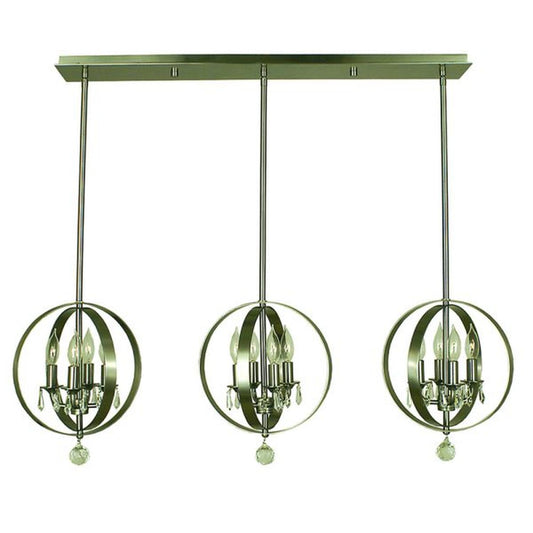 12-Light Brushed Nickel Constellation Island Chandelier - 1051 BN by Framburg