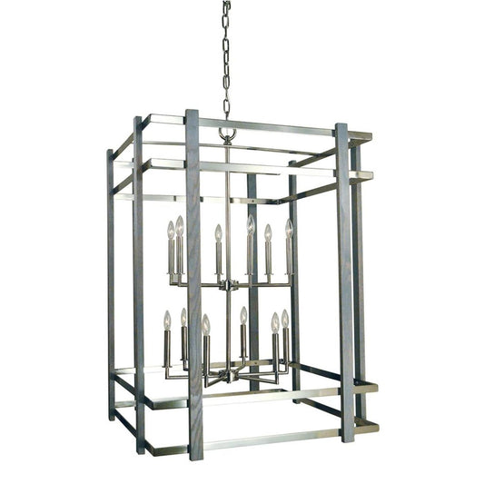 12-Light Polished Nickel Arcadia Chandelier - 5268 PN by Framburg