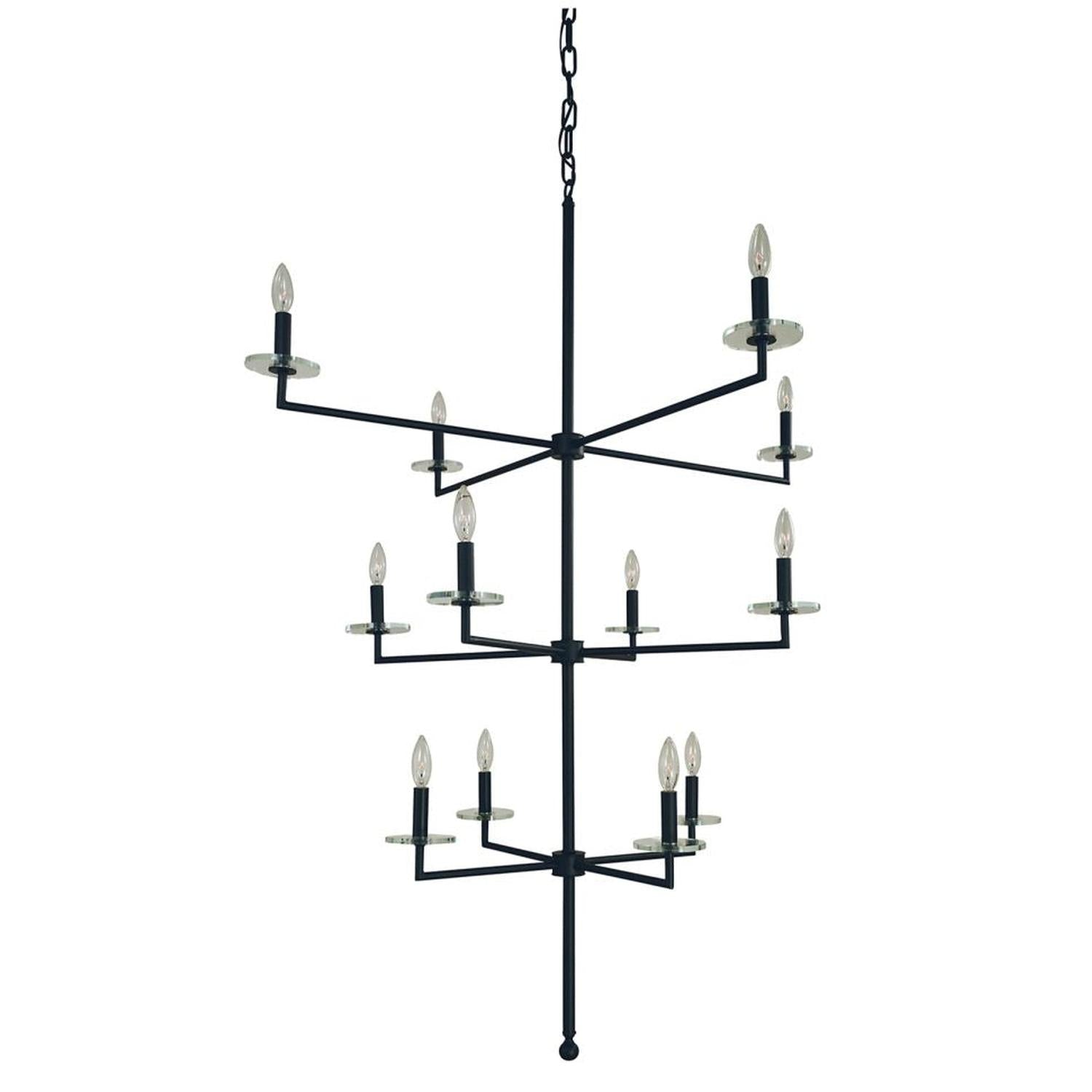 12-Light Polished Nickel Muse Foyer Chandelier - 5452 PN by Framburg