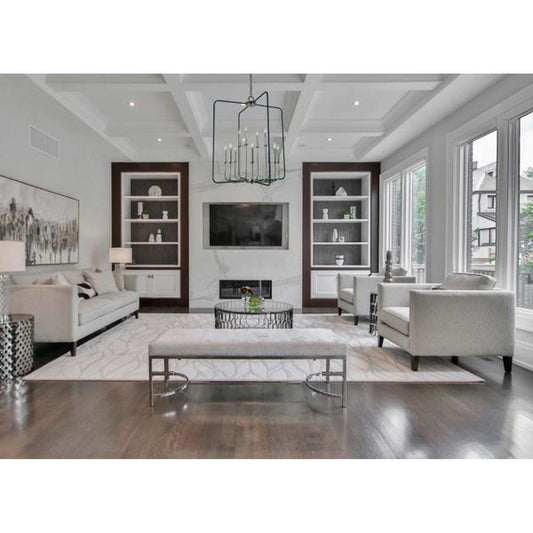 12-Light Polished Nickel/Matte Black Boulevard Foyer Chandelier - 4912 PN/MBLACK by Framburg