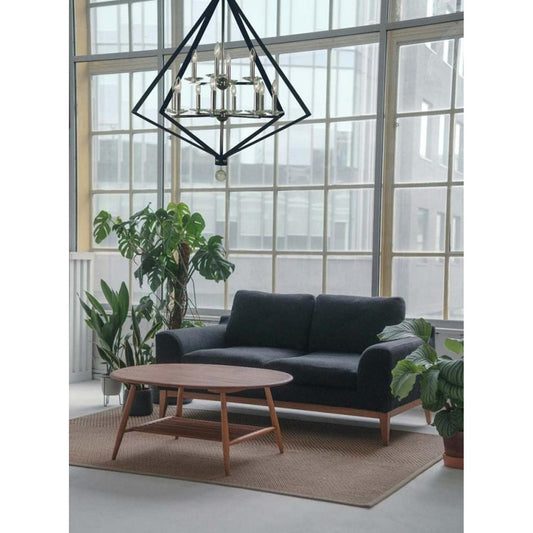 12-Light Polished Nickel/Matte Black Ice Foyer Chandelier - 4922 PN/MBLACK by Framburg
