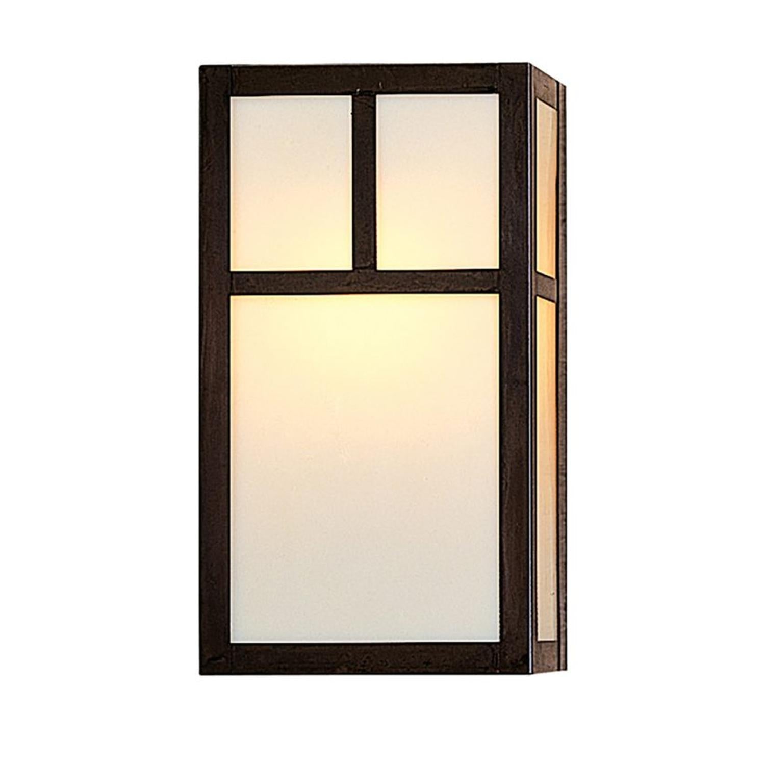 12″ Mission Sconce With T-Bar Overlay - MS-12TOF-BZ - Bronze by Arroyo Craftsman