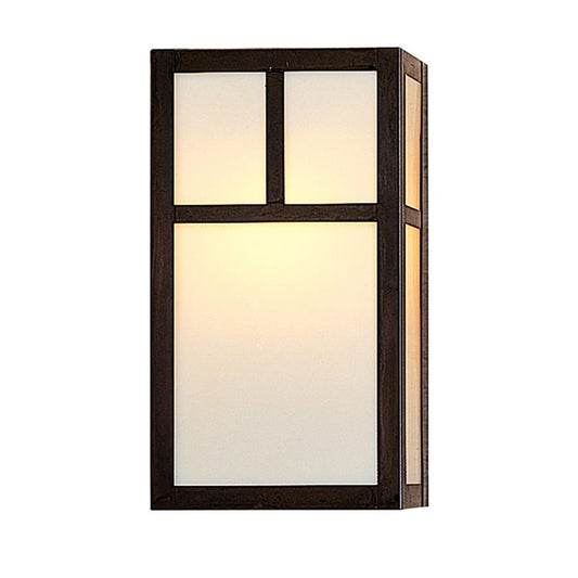12″ Mission Sconce With T-Bar Overlay - MS-12TOF-BZ - Bronze by Arroyo Craftsman