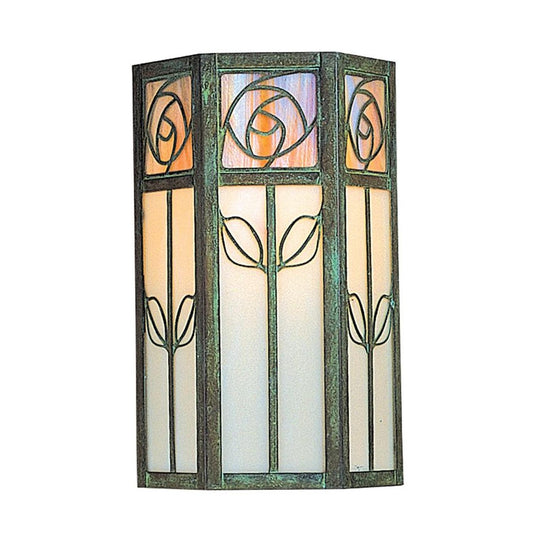 12″ Saint Clair Flush Wall Mount - SCW-12GWC-VP - Verdigris Patina by Arroyo Craftsman