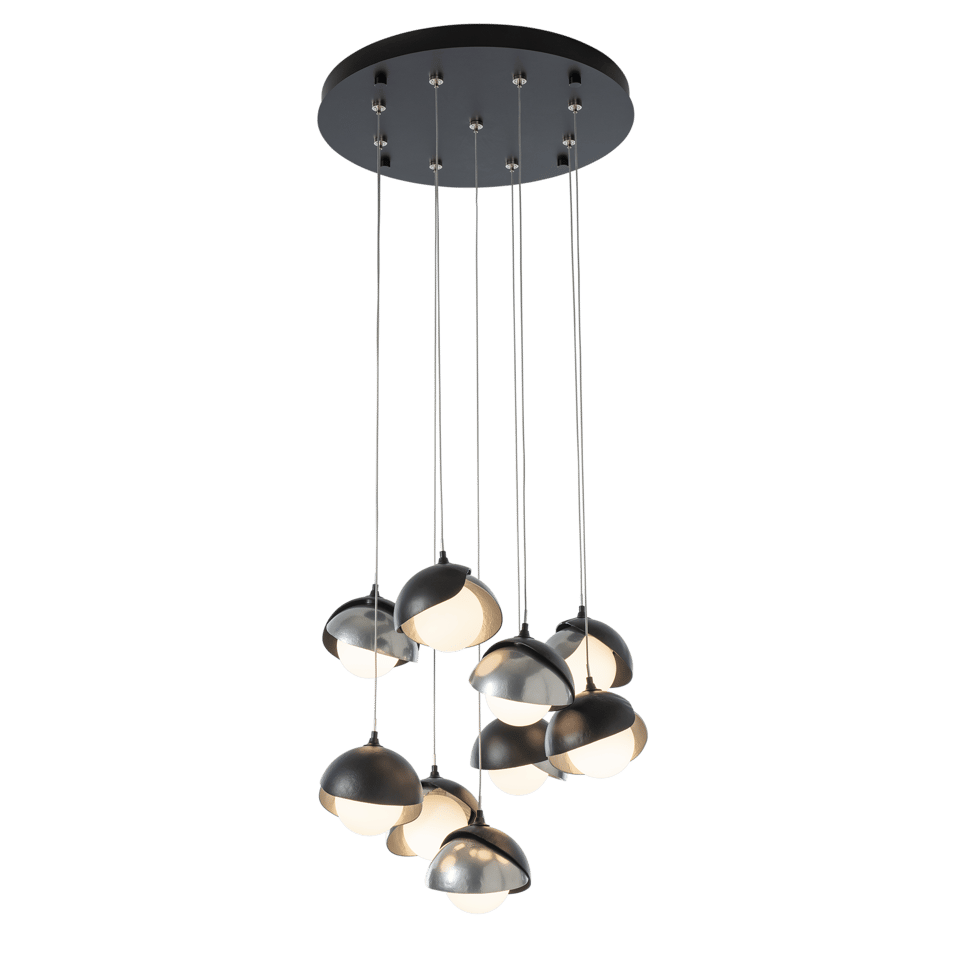 Brooklyn 9-Light Double Shade Pendant Chandelier by Hubbardton Forge – Dimmable & Versatile Design