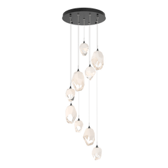 Chrysalis 9-Light Mixed Crystal Pendant by Hubbardton Forge - Dimmable, Versatile Design, UL Damp Rated