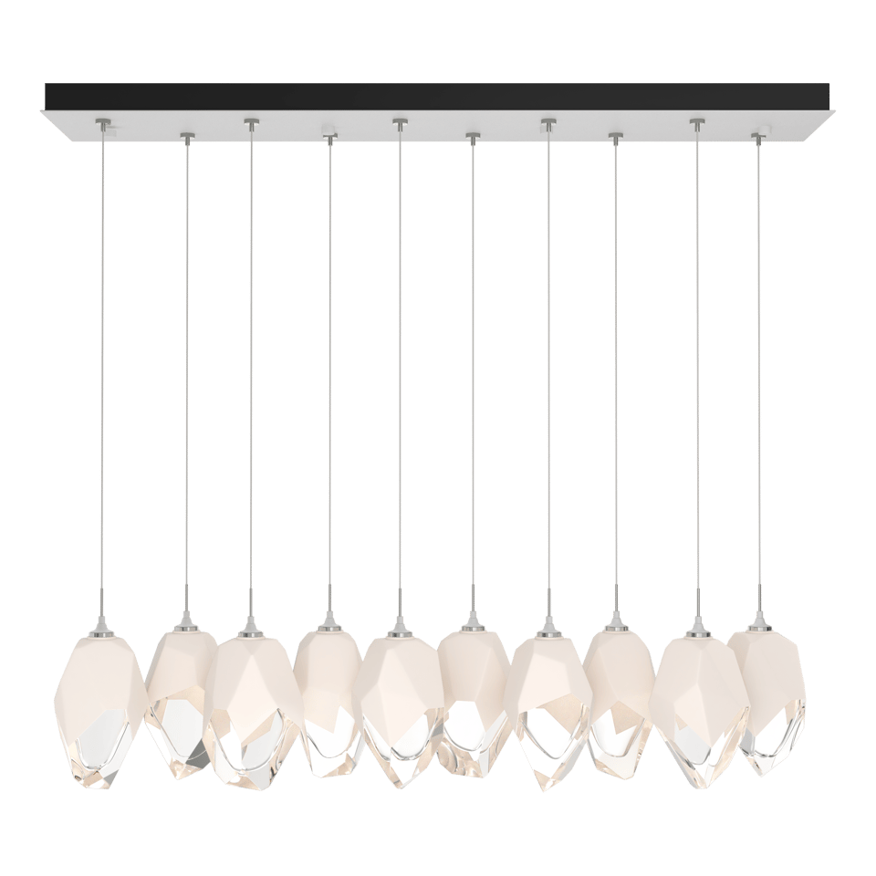 Hubbardton Forge Chrysalis 10-Light Crystal Pendant with Adjustable Height & Dimmable Feature