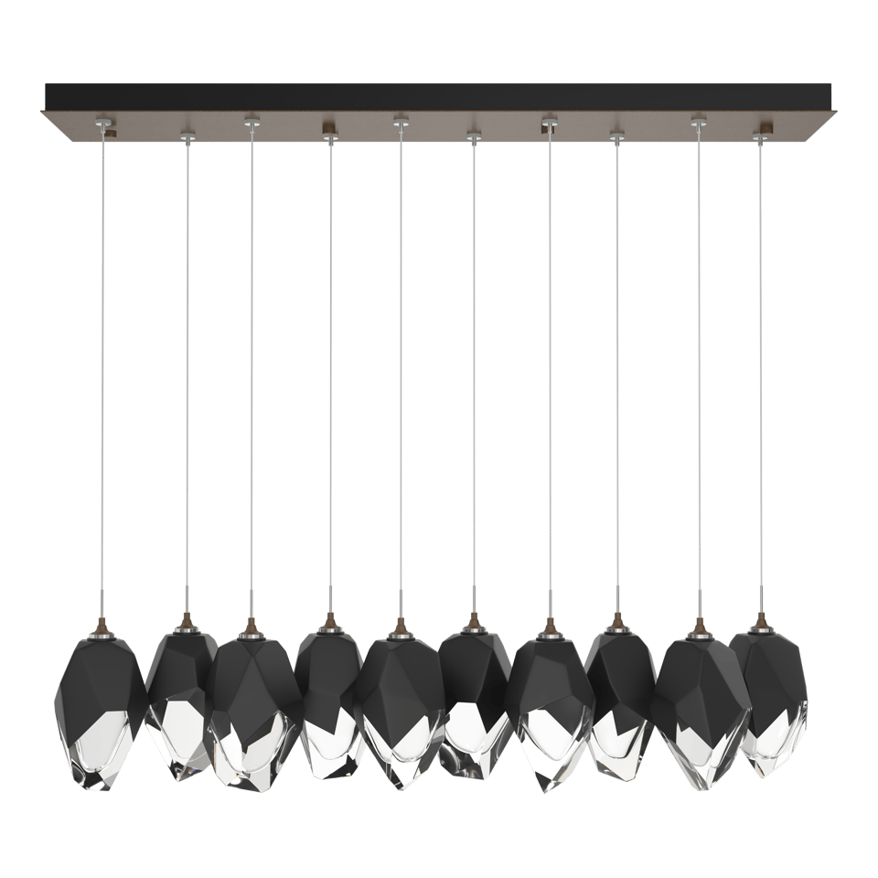 Hubbardton Forge Chrysalis 10-Light Crystal Pendant with Adjustable Height & Dimmable Feature