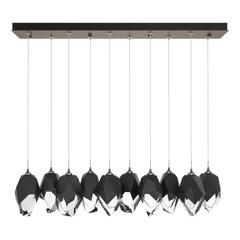 Hubbardton Forge Chrysalis 10-Light Crystal Pendant with Adjustable Height & Dimmable Feature