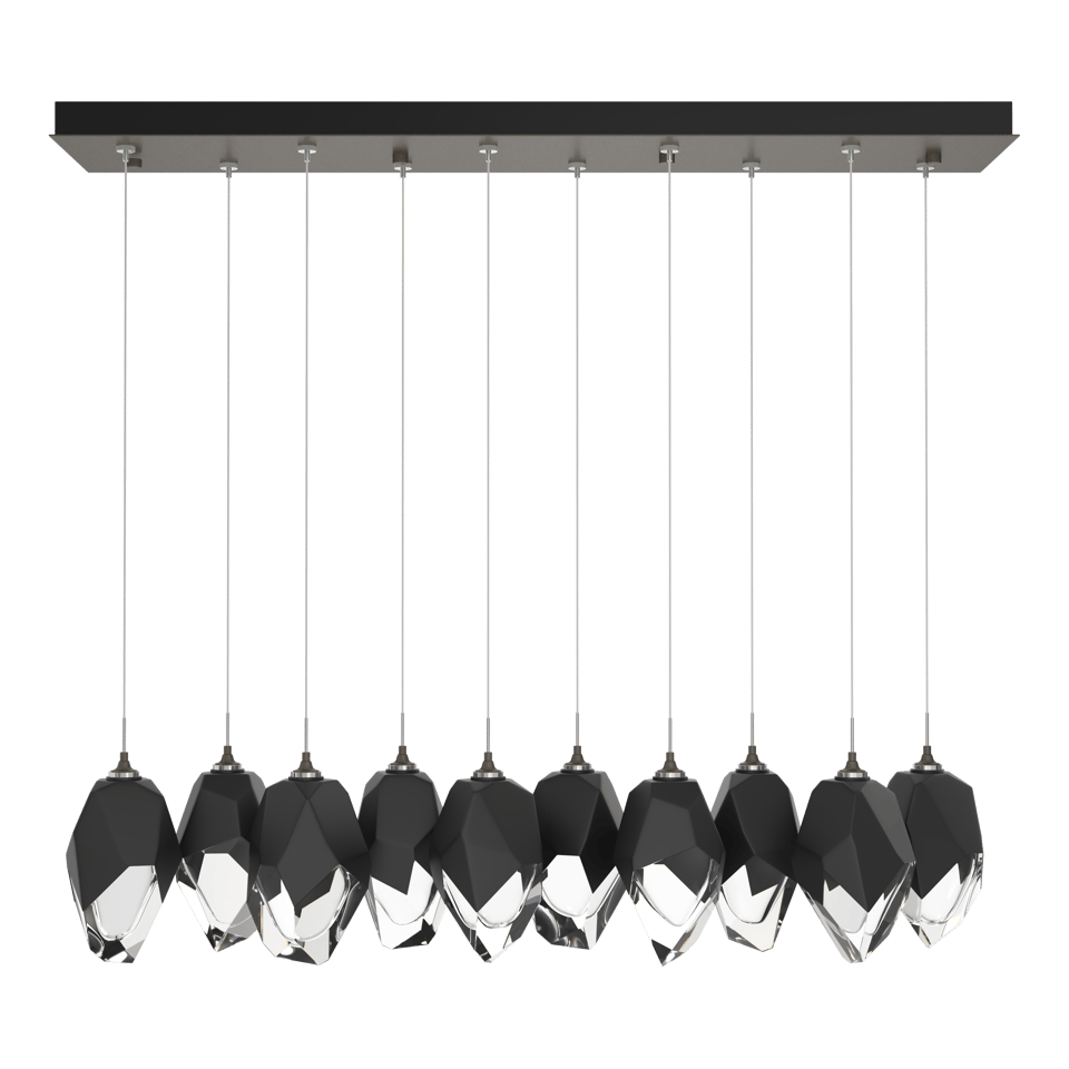 Hubbardton Forge Chrysalis 10-Light Crystal Pendant with Adjustable Height & Dimmable Feature