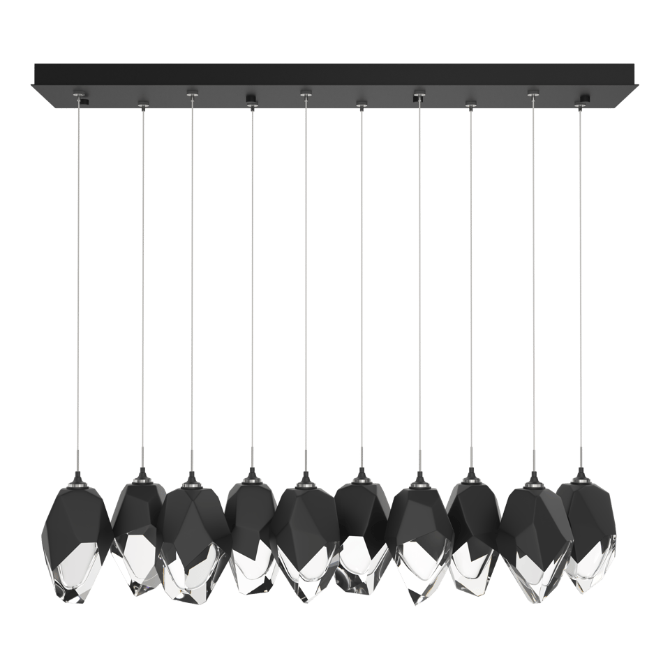Hubbardton Forge Chrysalis 10-Light Crystal Pendant with Adjustable Height & Dimmable Feature