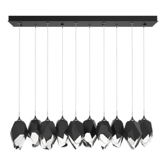 Hubbardton Forge Chrysalis 10-Light Crystal Pendant with Adjustable Height & Dimmable Feature