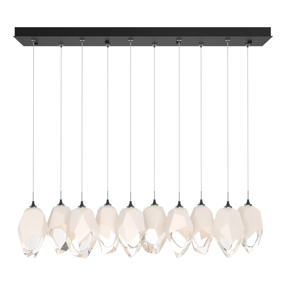 Hubbardton Forge Chrysalis 10-Light Crystal Pendant with Adjustable Height & Dimmable Feature