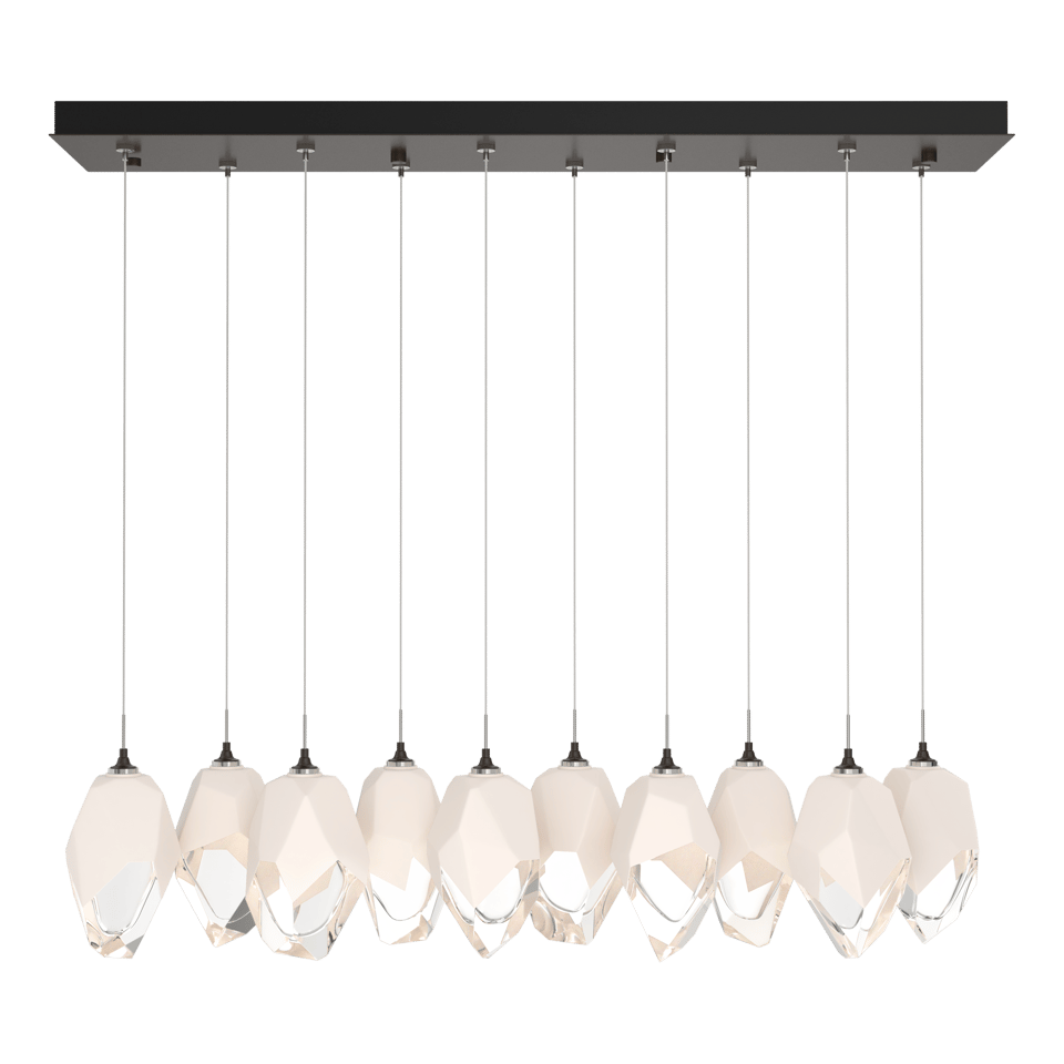 Hubbardton Forge Chrysalis 10-Light Crystal Pendant with Adjustable Height & Dimmable Feature