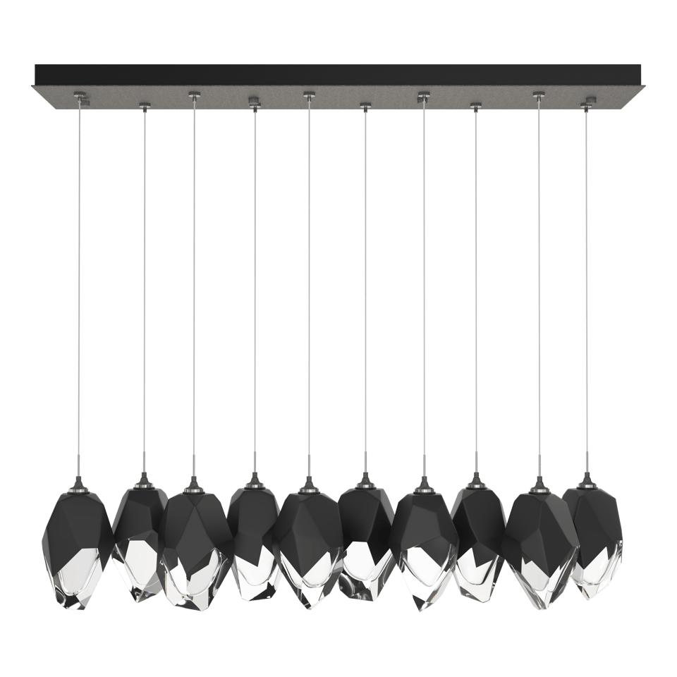 Hubbardton Forge Chrysalis 10-Light Crystal Pendant with Adjustable Height & Dimmable Feature