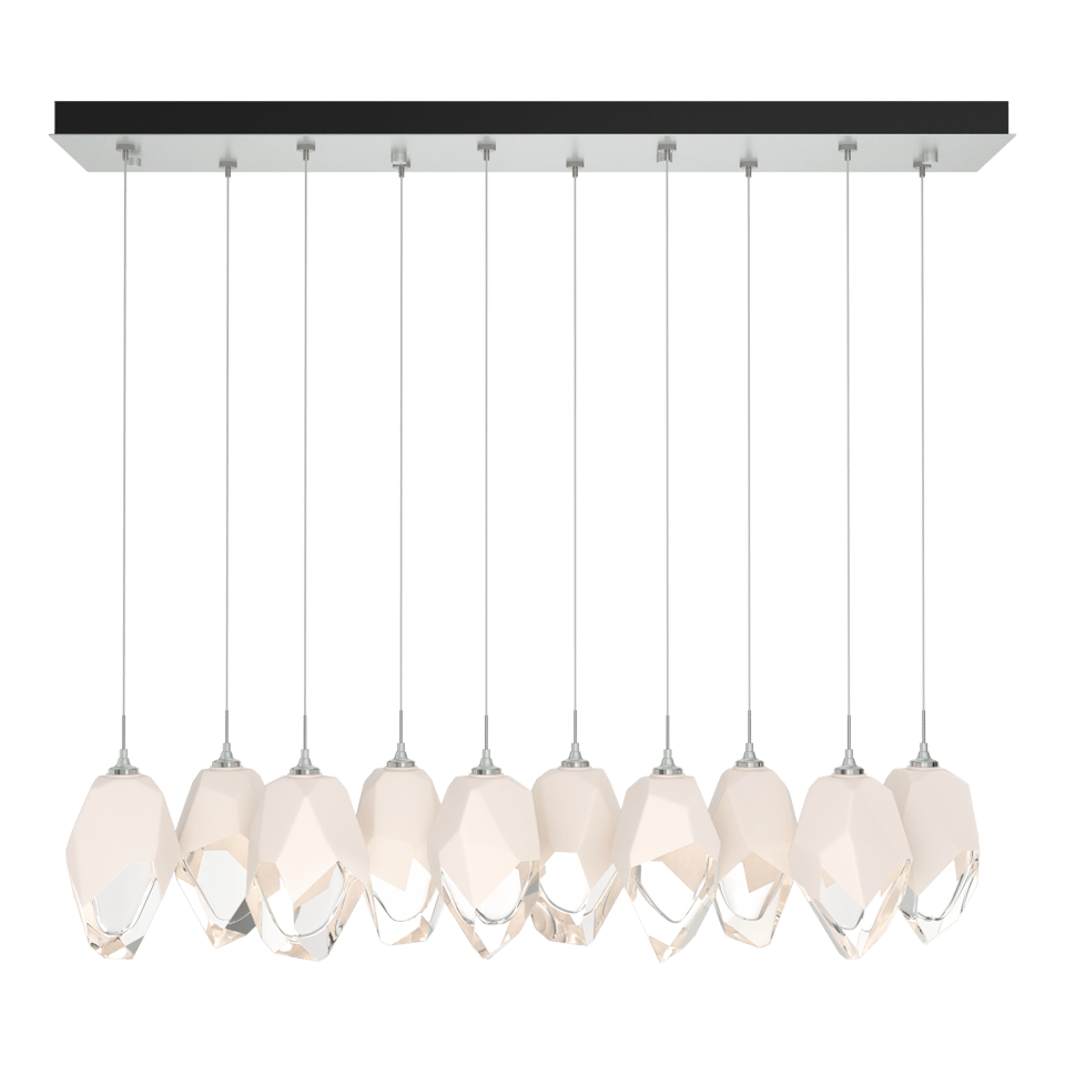Hubbardton Forge Chrysalis 10-Light Crystal Pendant with Adjustable Height & Dimmable Feature