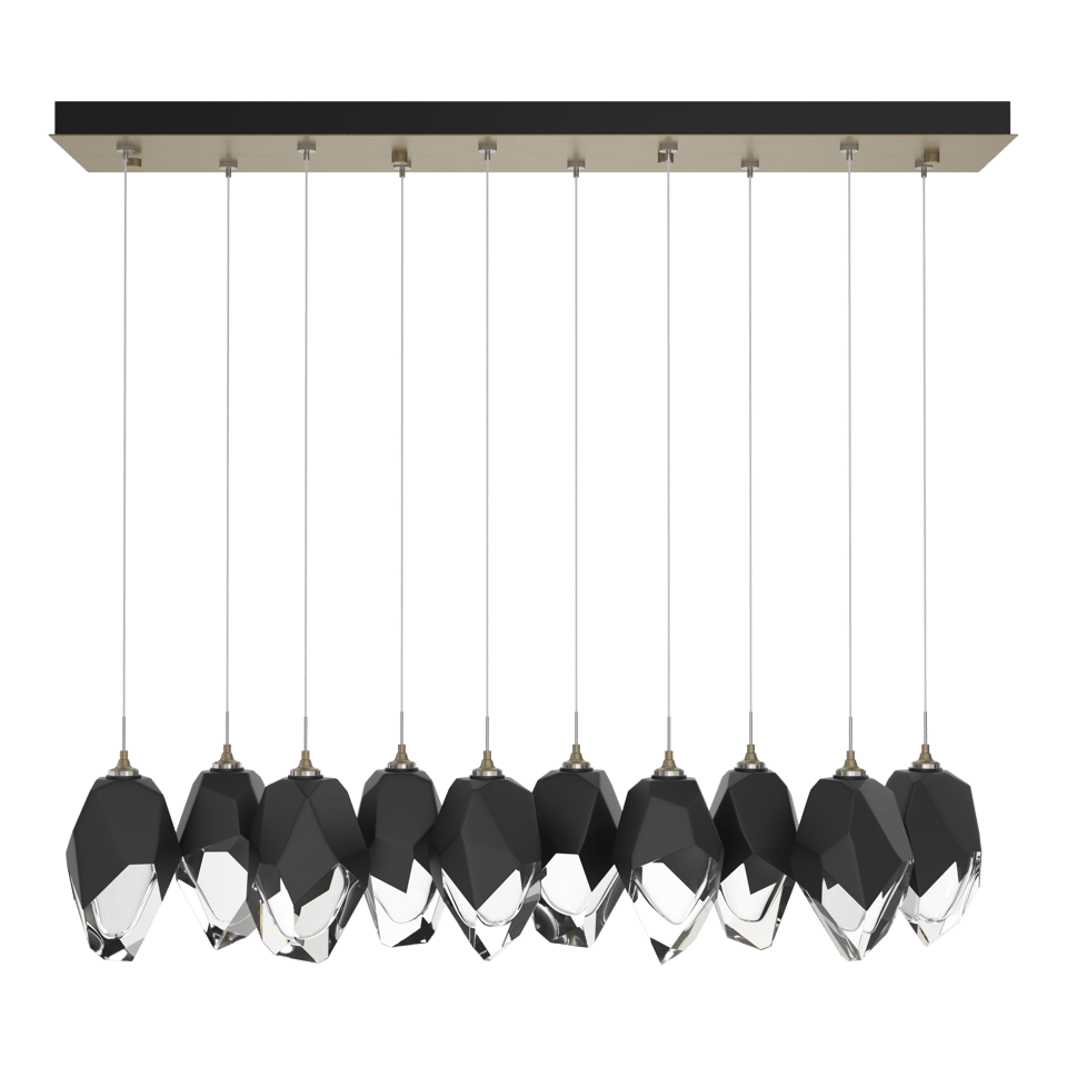 Hubbardton Forge Chrysalis 10-Light Crystal Pendant with Adjustable Height & Dimmable Feature