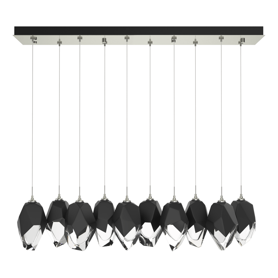 Hubbardton Forge Chrysalis 10-Light Crystal Pendant with Adjustable Height & Dimmable Feature
