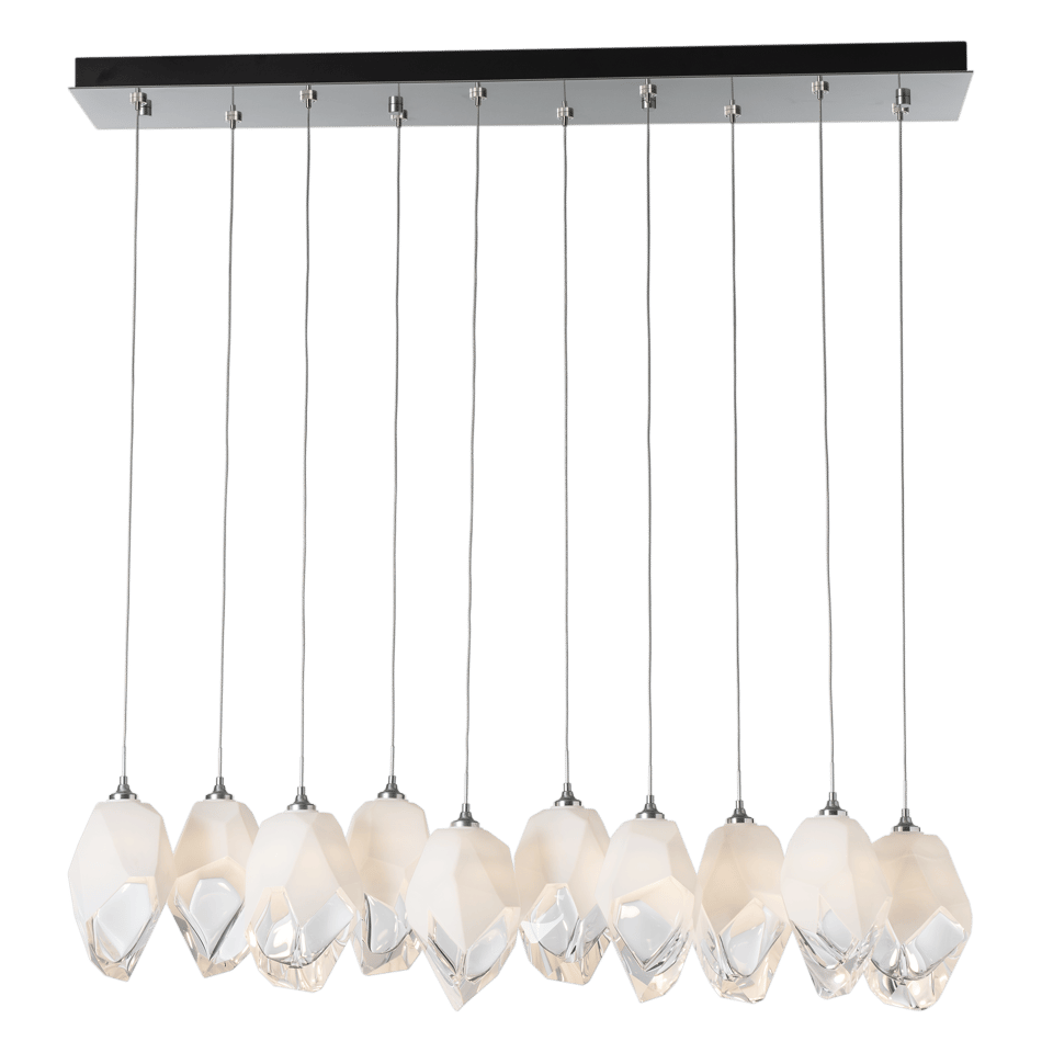 Hubbardton Forge Chrysalis 10-Light Crystal Pendant with Adjustable Height & Dimmable Feature