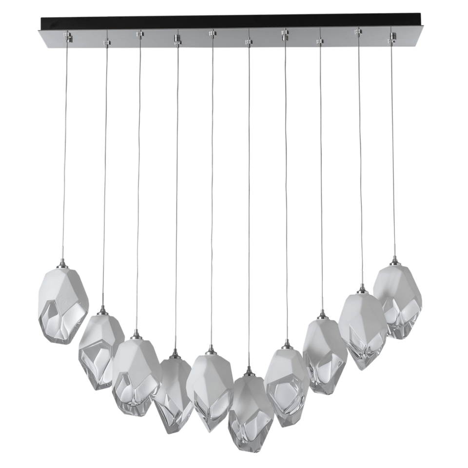 Hubbardton Forge Chrysalis 10-Light Crystal Pendant with Adjustable Height & Dimmable Feature