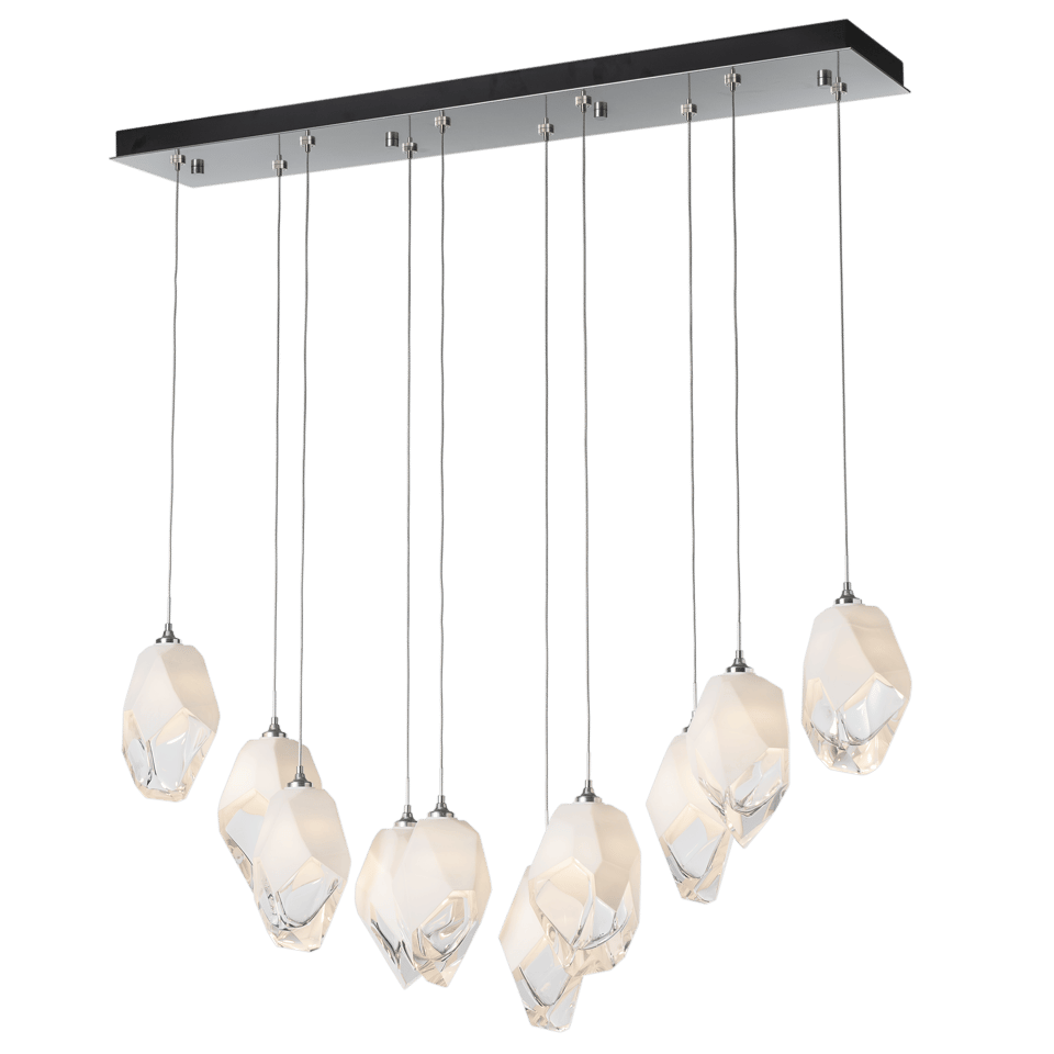 Hubbardton Forge Chrysalis 10-Light Crystal Pendant with Adjustable Height & Dimmable Feature