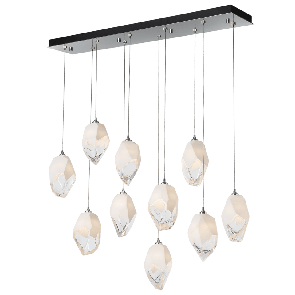 Hubbardton Forge Chrysalis 10-Light Crystal Pendant with Adjustable Height & Dimmable Feature