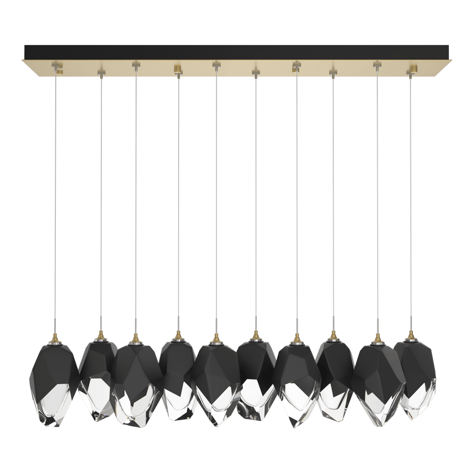 Hubbardton Forge Chrysalis 10-Light Crystal Pendant with Adjustable Height & Dimmable Feature