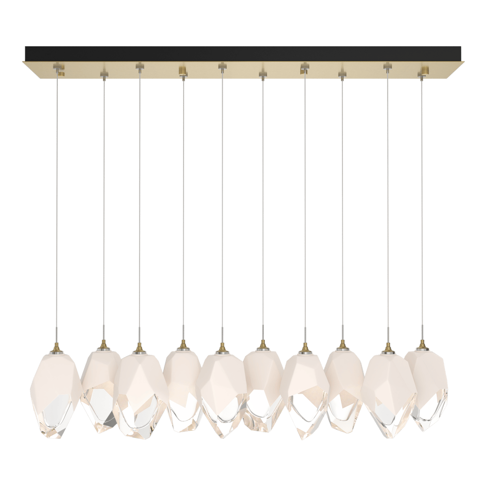 Hubbardton Forge Chrysalis 10-Light Crystal Pendant with Adjustable Height & Dimmable Feature
