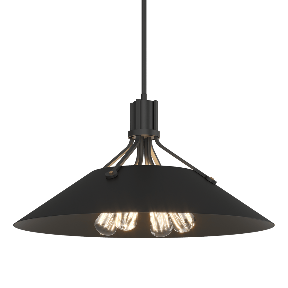 Hubbardton Forge Henry Pendant Light Fixture With 4 Bulb Capacity, Artisan Craftsmanship, & Adjustable Height