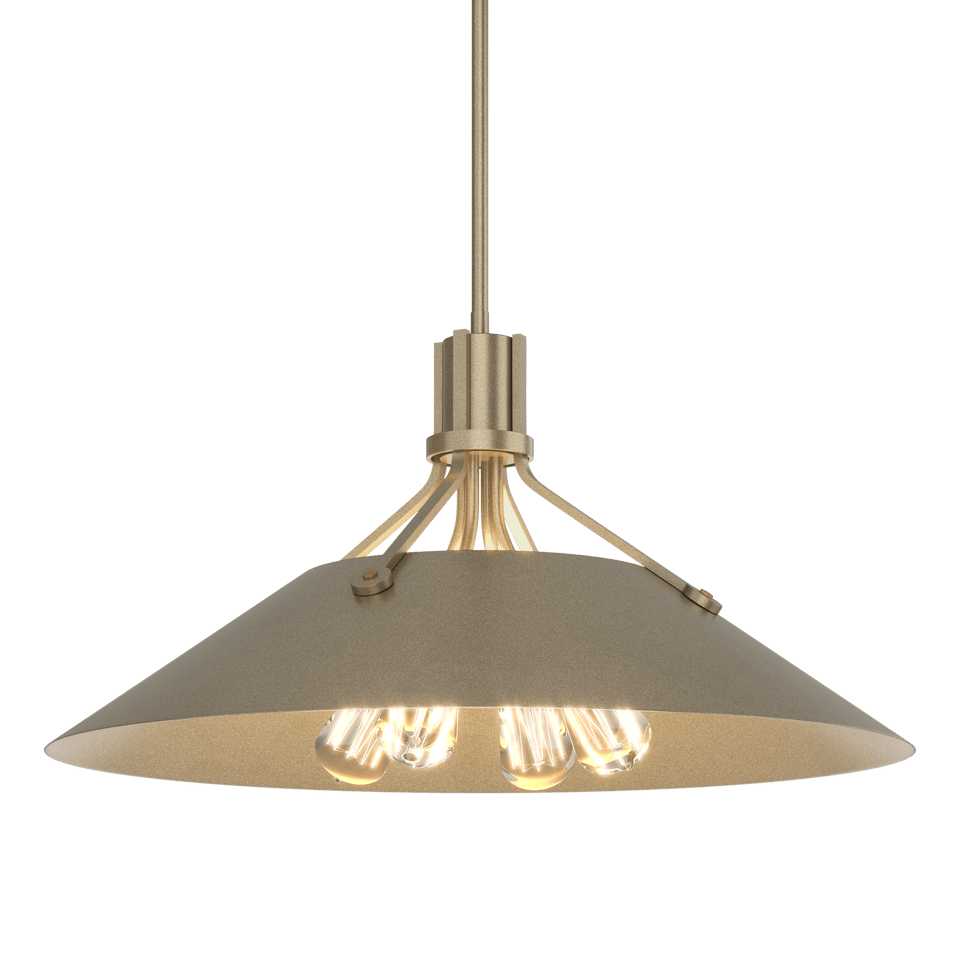 Hubbardton Forge Henry Pendant Light Fixture With 4 Bulb Capacity, Artisan Craftsmanship, & Adjustable Height
