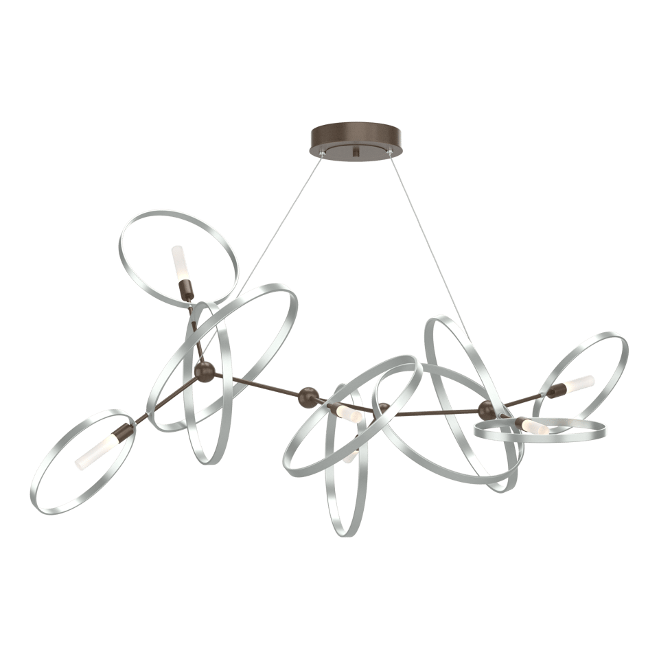 Celesse Pendant Light by Hubbardton Forge, Adjustable 35"-85", Dimmable, Multiple Finishes