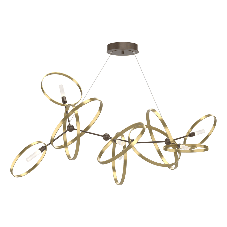 Celesse Pendant Light by Hubbardton Forge, Adjustable 35"-85", Dimmable, Multiple Finishes