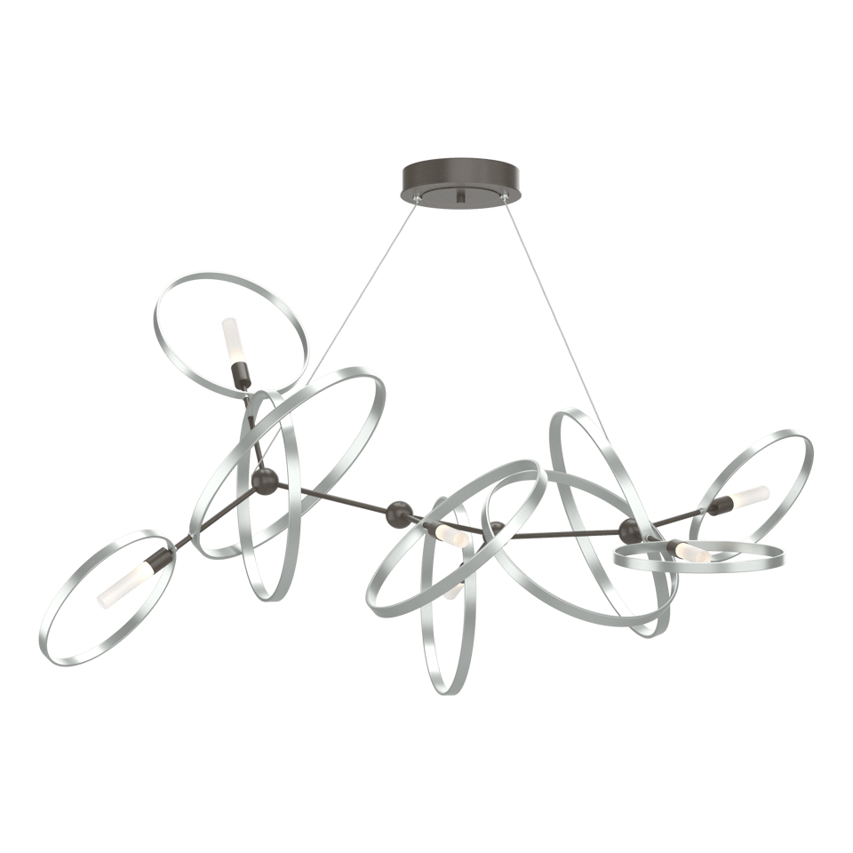 Celesse Pendant Light by Hubbardton Forge, Adjustable 35"-85", Dimmable, Multiple Finishes