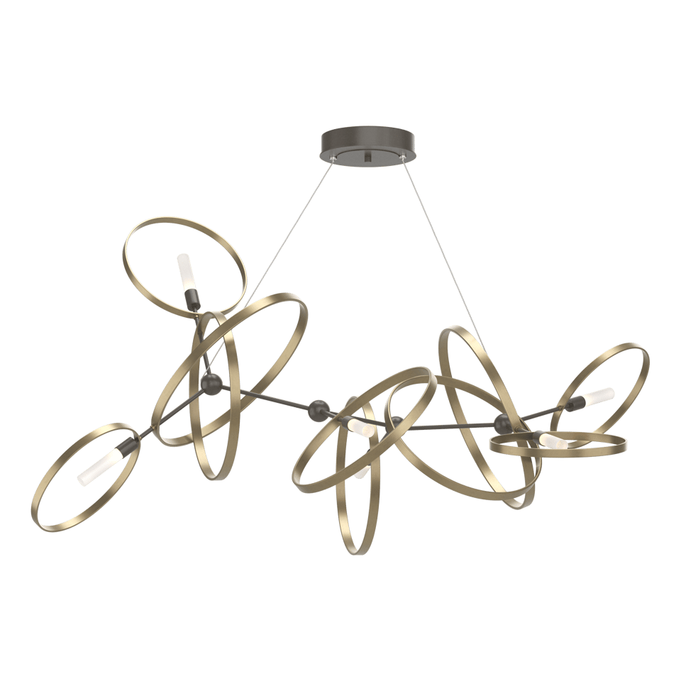 Celesse Pendant Light by Hubbardton Forge, Adjustable 35"-85", Dimmable, Multiple Finishes