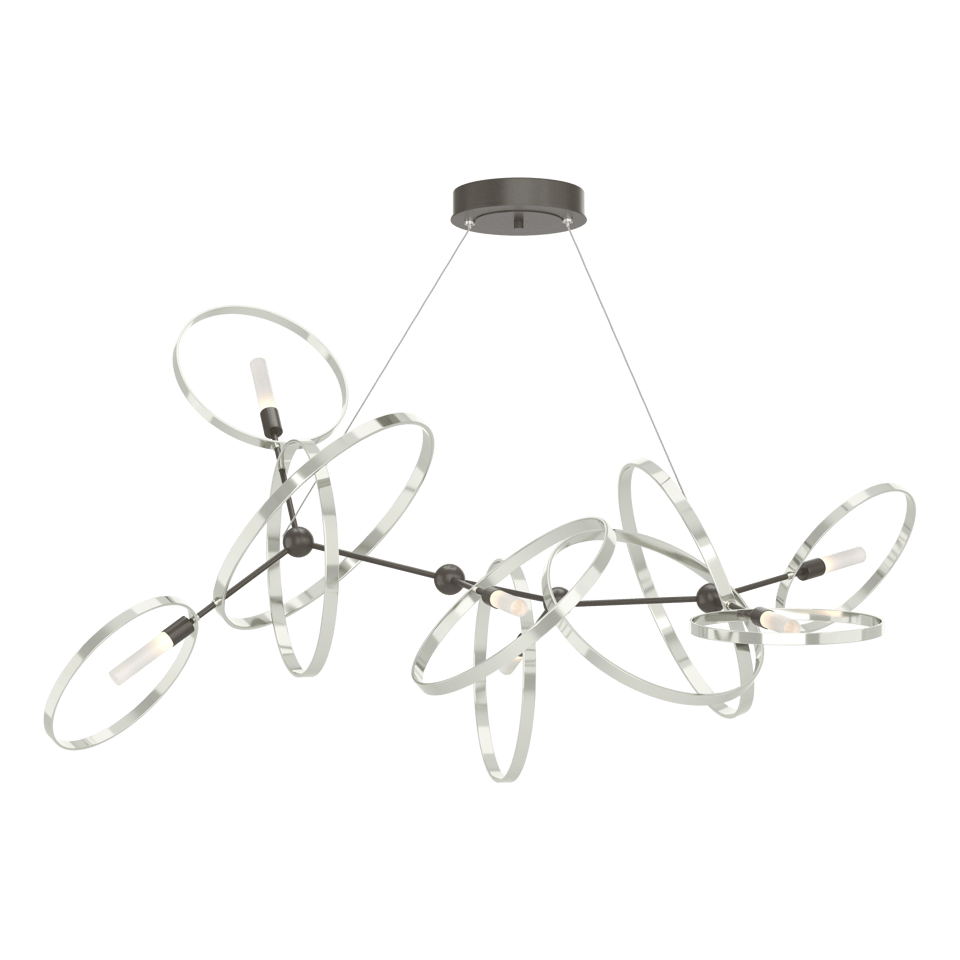 Celesse Pendant Light by Hubbardton Forge, Adjustable 35"-85", Dimmable, Multiple Finishes