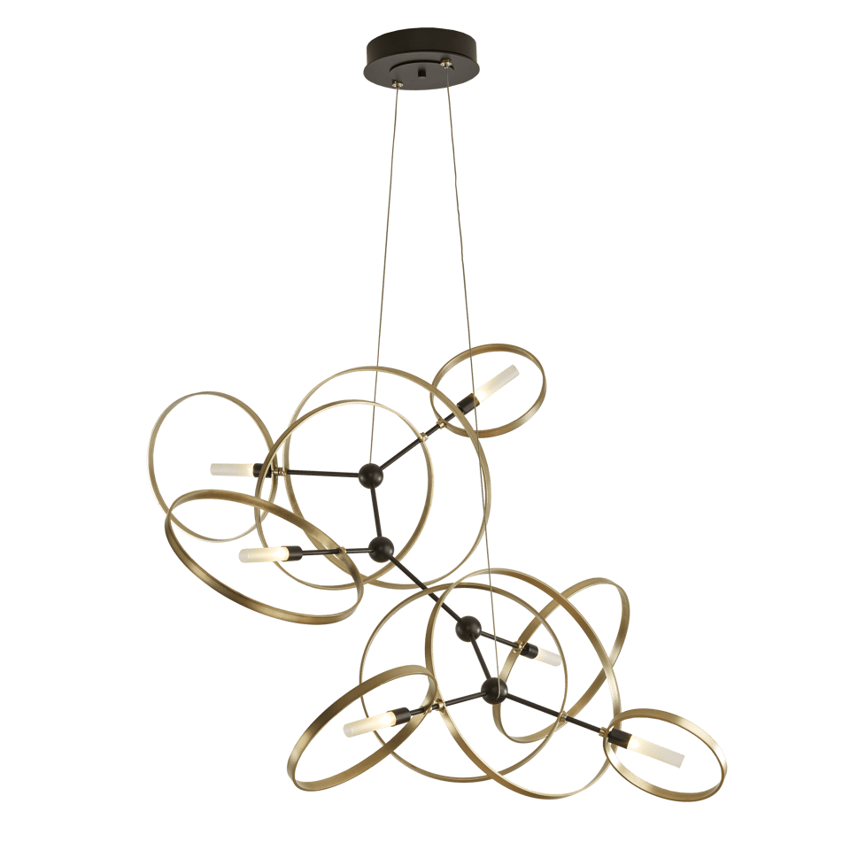 Celesse Pendant Light by Hubbardton Forge, Adjustable 35"-85", Dimmable, Multiple Finishes