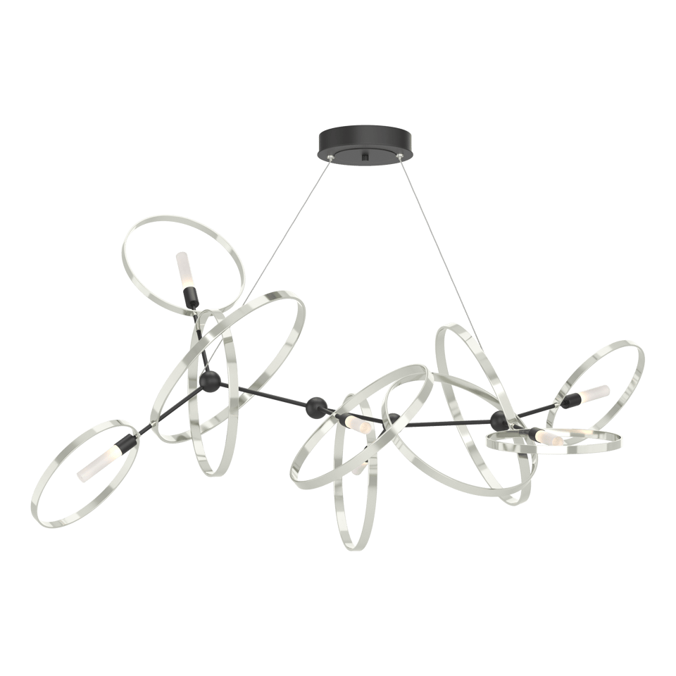Celesse Pendant Light by Hubbardton Forge, Adjustable 35"-85", Dimmable, Multiple Finishes