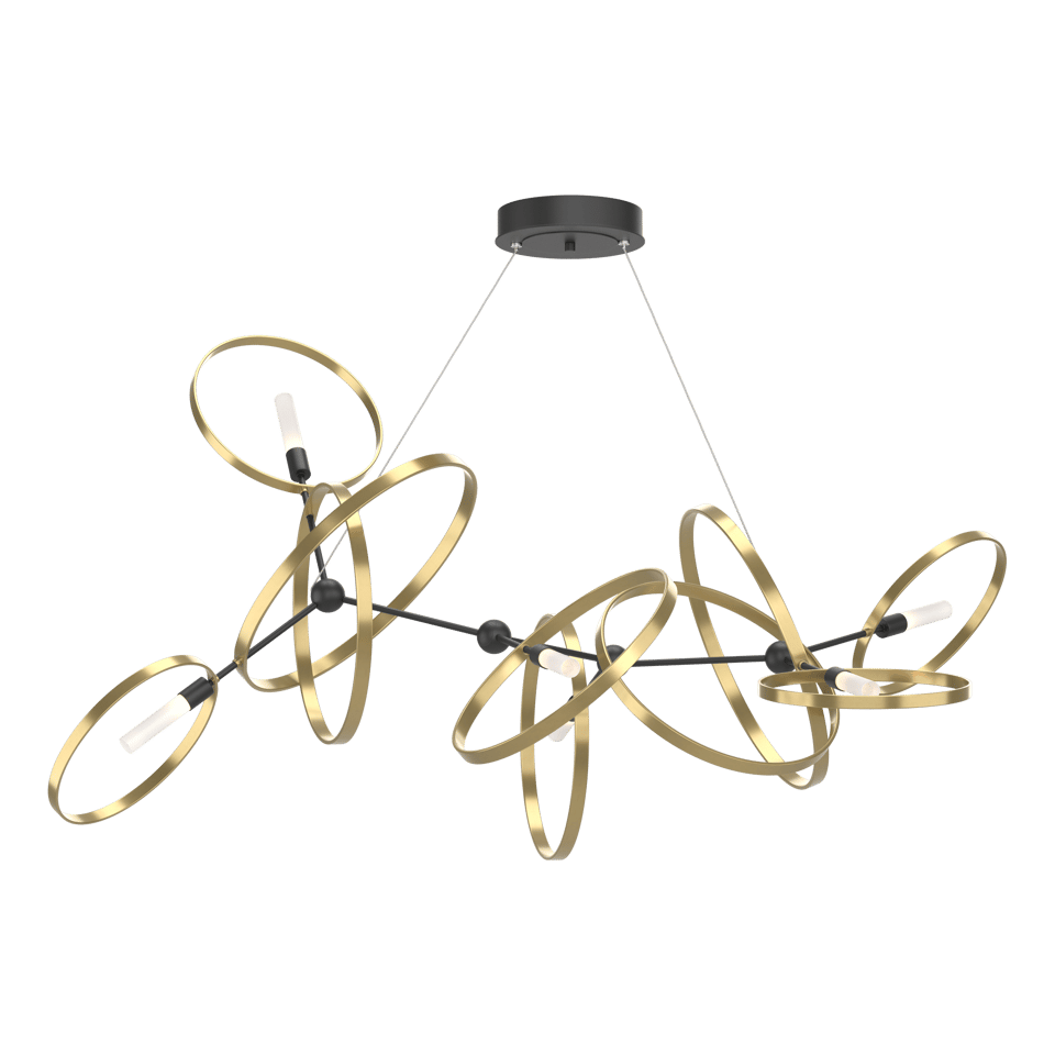 Celesse Pendant Light by Hubbardton Forge, Adjustable 35"-85", Dimmable, Multiple Finishes