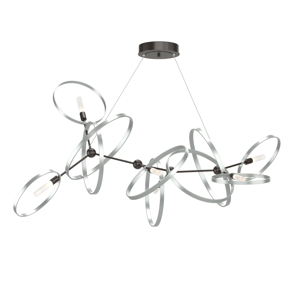 Celesse Pendant Light by Hubbardton Forge, Adjustable 35"-85", Dimmable, Multiple Finishes