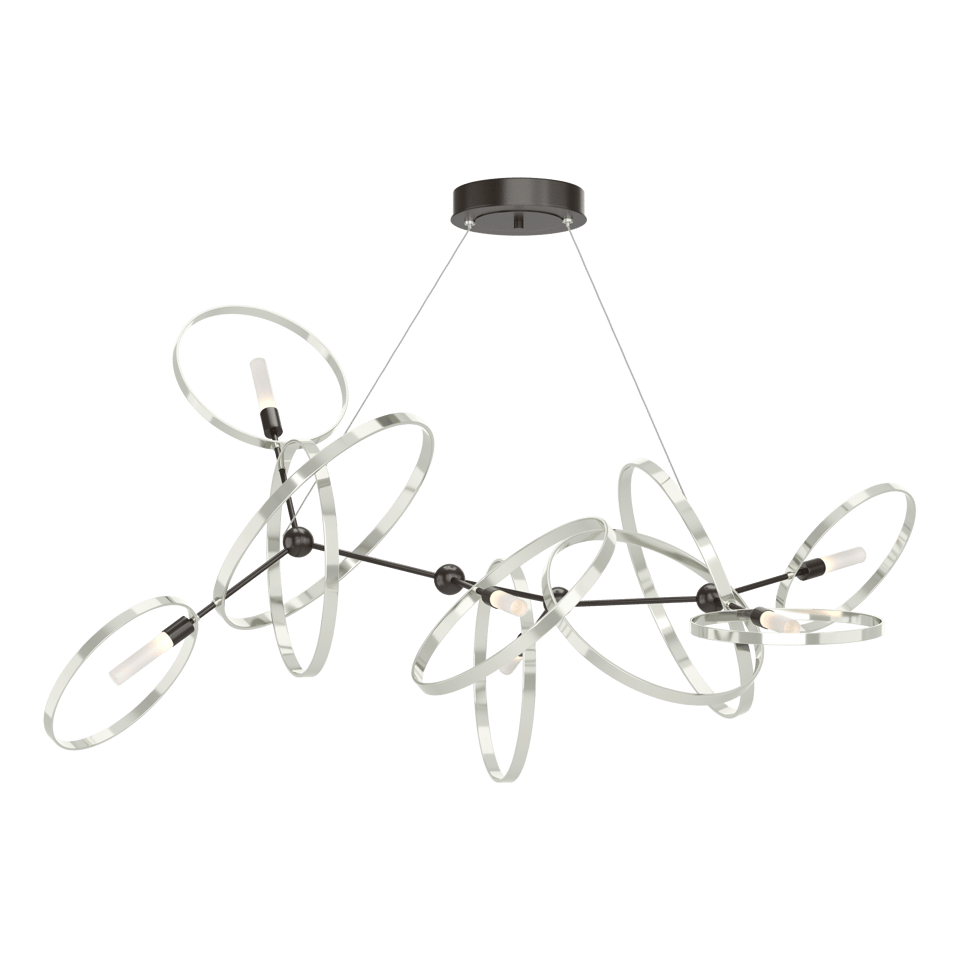Celesse Pendant Light by Hubbardton Forge, Adjustable 35"-85", Dimmable, Multiple Finishes