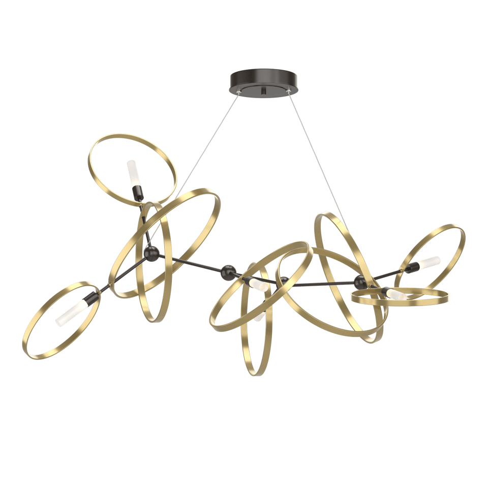 Celesse Pendant Light by Hubbardton Forge, Adjustable 35"-85", Dimmable, Multiple Finishes