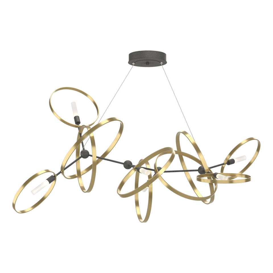 Celesse Pendant Light by Hubbardton Forge, Adjustable 35"-85", Dimmable, Multiple Finishes