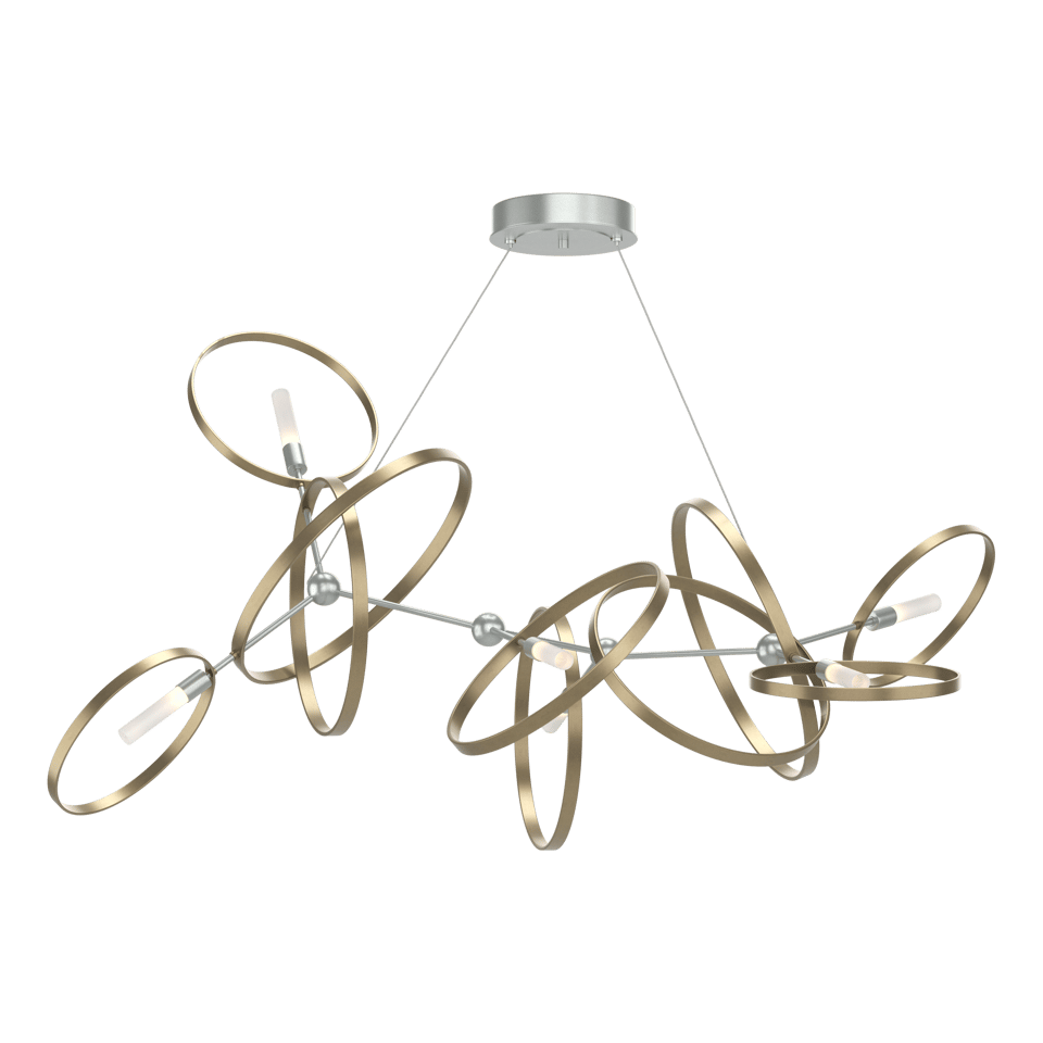 Celesse Pendant Light by Hubbardton Forge, Adjustable 35"-85", Dimmable, Multiple Finishes