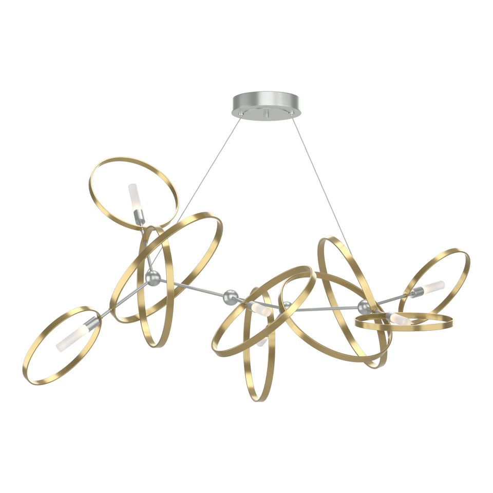 Celesse Pendant Light by Hubbardton Forge, Adjustable 35"-85", Dimmable, Multiple Finishes