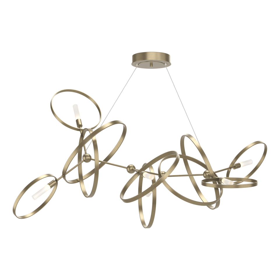 Celesse Pendant Light by Hubbardton Forge, Adjustable 35"-85", Dimmable, Multiple Finishes