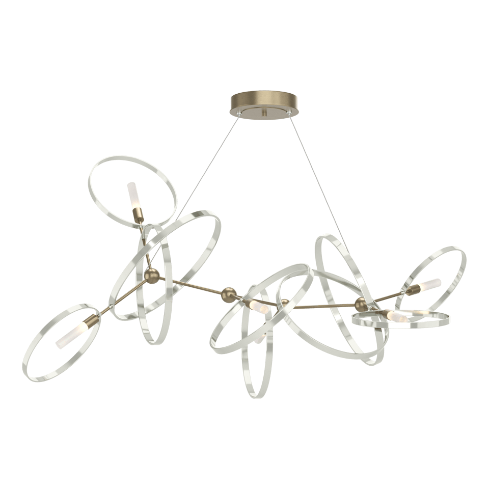Celesse Pendant Light by Hubbardton Forge, Adjustable 35"-85", Dimmable, Multiple Finishes