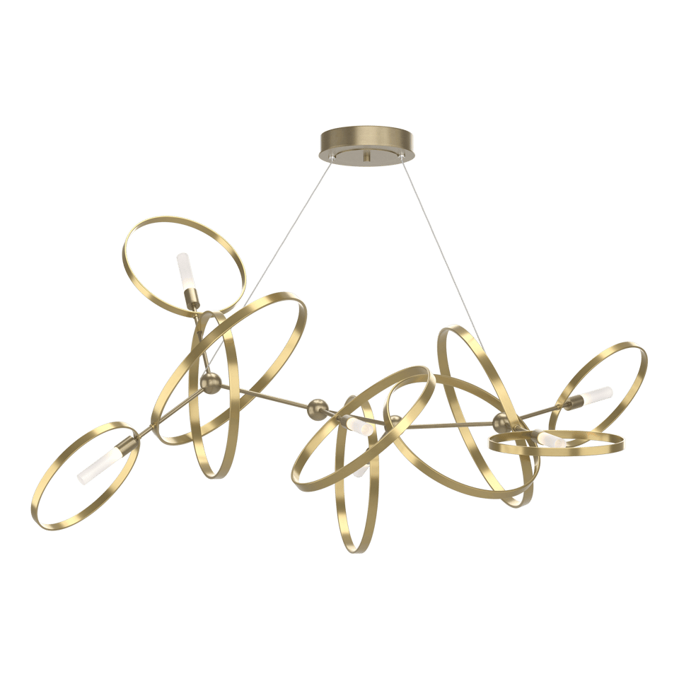 Celesse Pendant Light by Hubbardton Forge, Adjustable 35"-85", Dimmable, Multiple Finishes