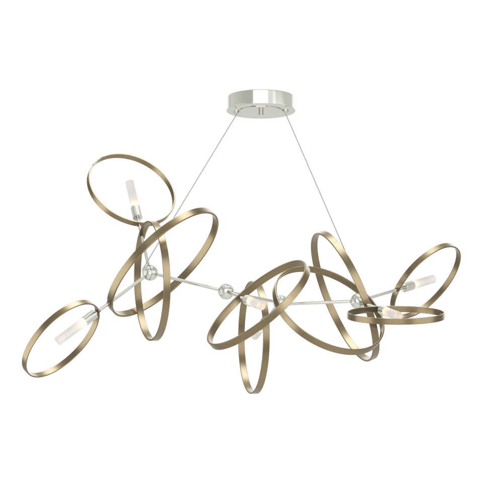 Celesse Pendant Light by Hubbardton Forge, Adjustable 35"-85", Dimmable, Multiple Finishes